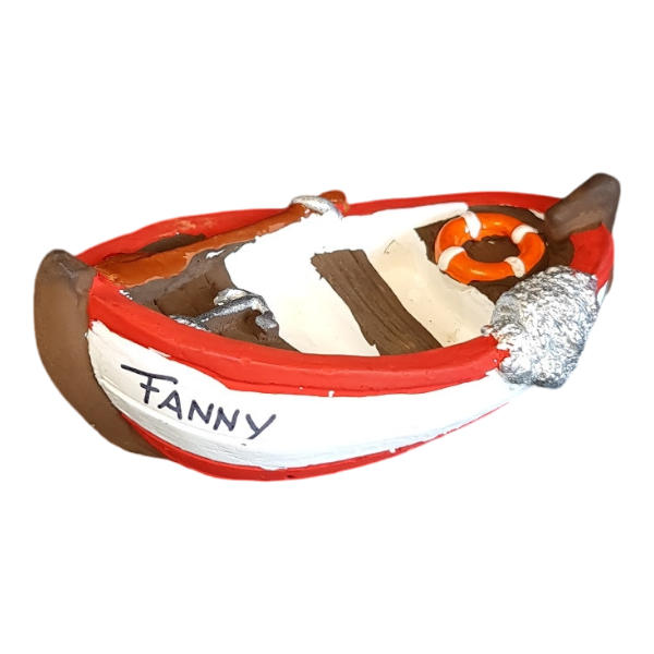 Barque rouge pour les Santons de Provence de votre décor de crèche 