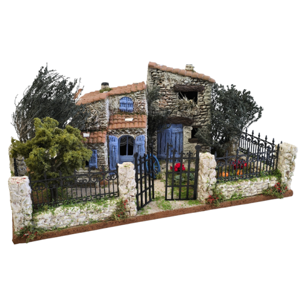 Décors de crèche artisanaux inspirés des villages de Provence près d’Aix-en-Provence