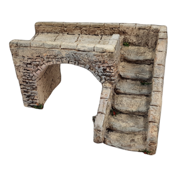 Grand pont pierre pour agrémenter votre Décor de Crèche 