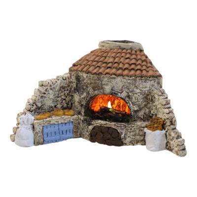 Scène de village provençal miniature avec ruelles, maisons et fontaines artisanales