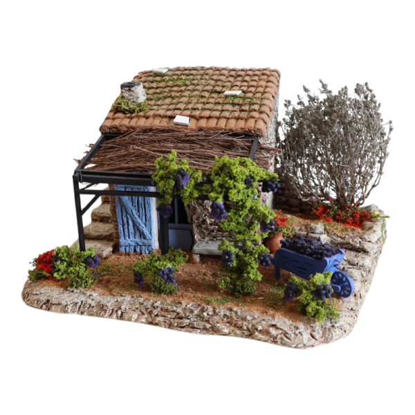 Accessoires de crèche miniatures artisanaux — fontaine provençale, puits et lavoir fabriqués à Aubagne