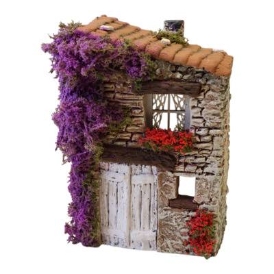 Village provençal miniature fabriqué artisanalement pour crèche de Noël