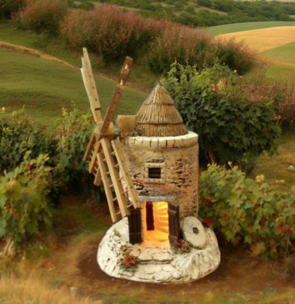 Santons de Provence moulin pour la crèche de Noël à Aix-en-Provence 