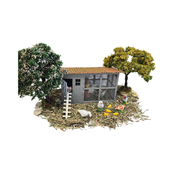 Crèche de Noël réaliste avec décors artisanaux inspirés des paysages provençaux