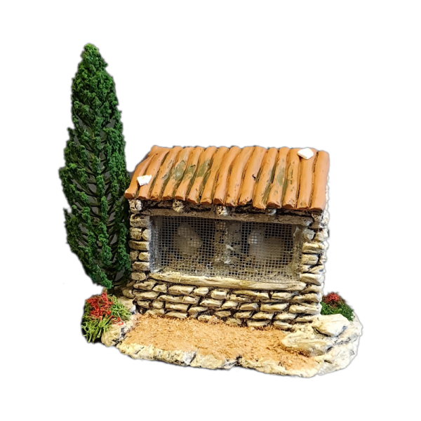 Village provençal miniature avec santons de Provence et décors de crèche artisanaux
