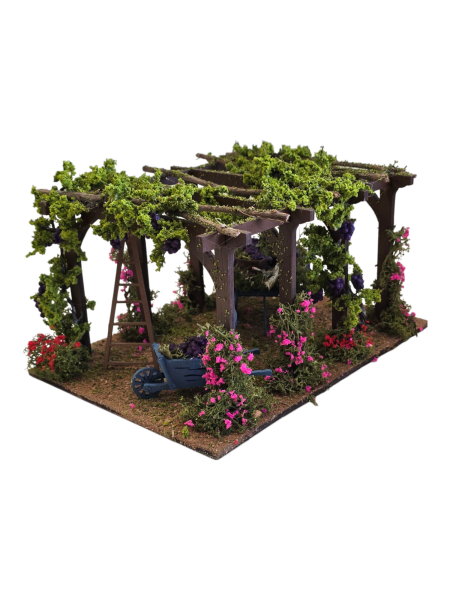 Charrettes, murets et fours à pizza enrichissent l’ambiance chaleureuse d’un village miniature.
