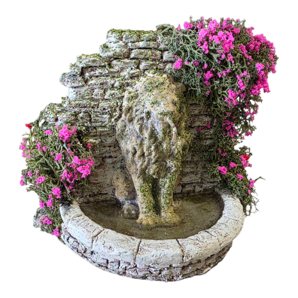 Fontaine provençale miniature pour décors de crèche à Aix-en-Provence