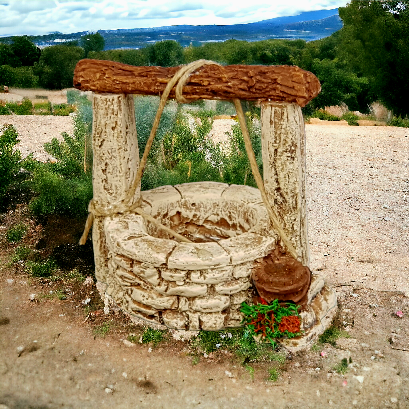 Puits poutre pour votre Décor de Crèche et Santons de Provence à Aix-en-Provence 