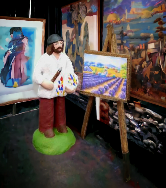 Acheter un santon de Provence peintre pour la crèche à paris