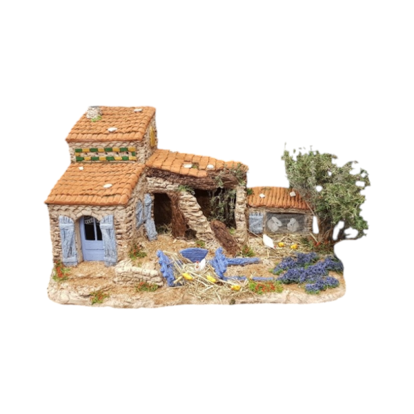 décors de crèche de Provence fabriqués par l'atelier de Fanny