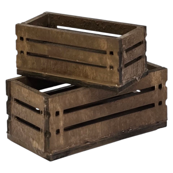 Cagettes de Provence fabriquée en bois dans notre atelier à Aubagne pour votre décor de crèche de noël et vos santons de Provence 7cm 