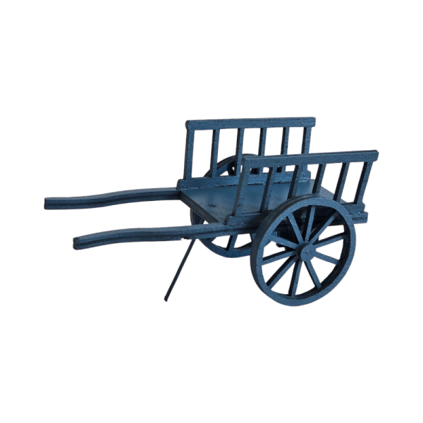 Découvrez et achetez en ligne nos charrettes, brouettes et roulottes en bois fabnriqués à la main dans notre atelier à Aubagne pour agrémenter votre décor de crèche de noël à l'echelles des santons de Provence 7cm à Aubagne