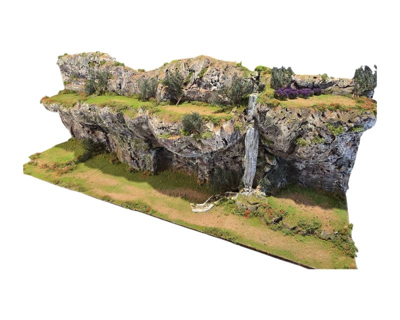 Décors de crèche artisanaux fabriqués à Aubagne pour créer une véritable ambiance provençale.