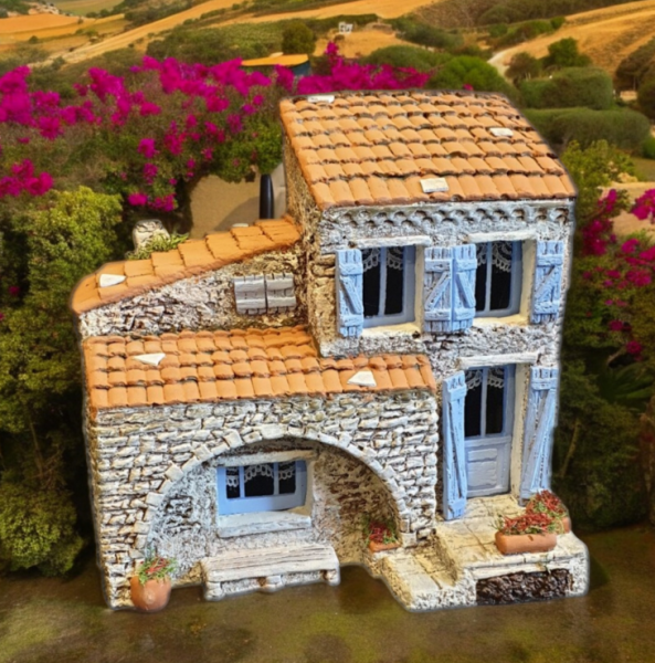 Maison de village avec porche pour vos santons de Provence 7cm à Aix-en-Provence 